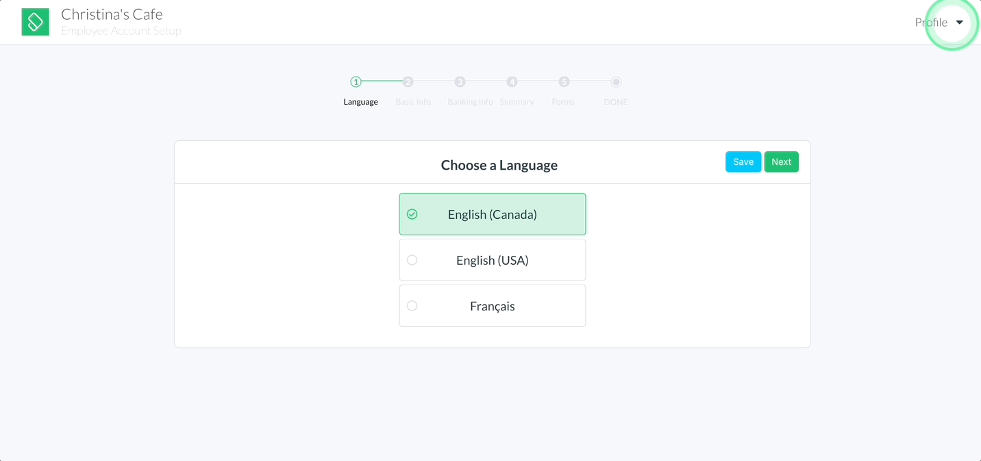 Exit option during digital onboarding.gif