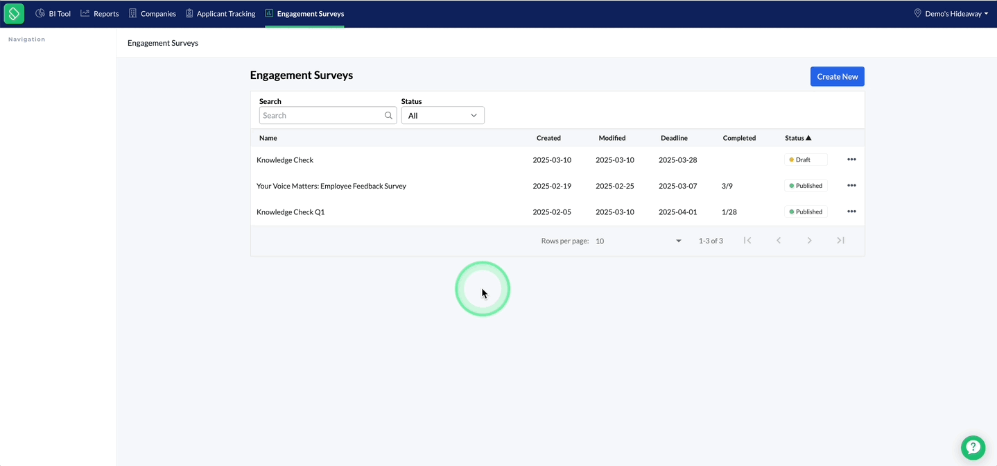 Survey Status - Engagement Surveys.gif