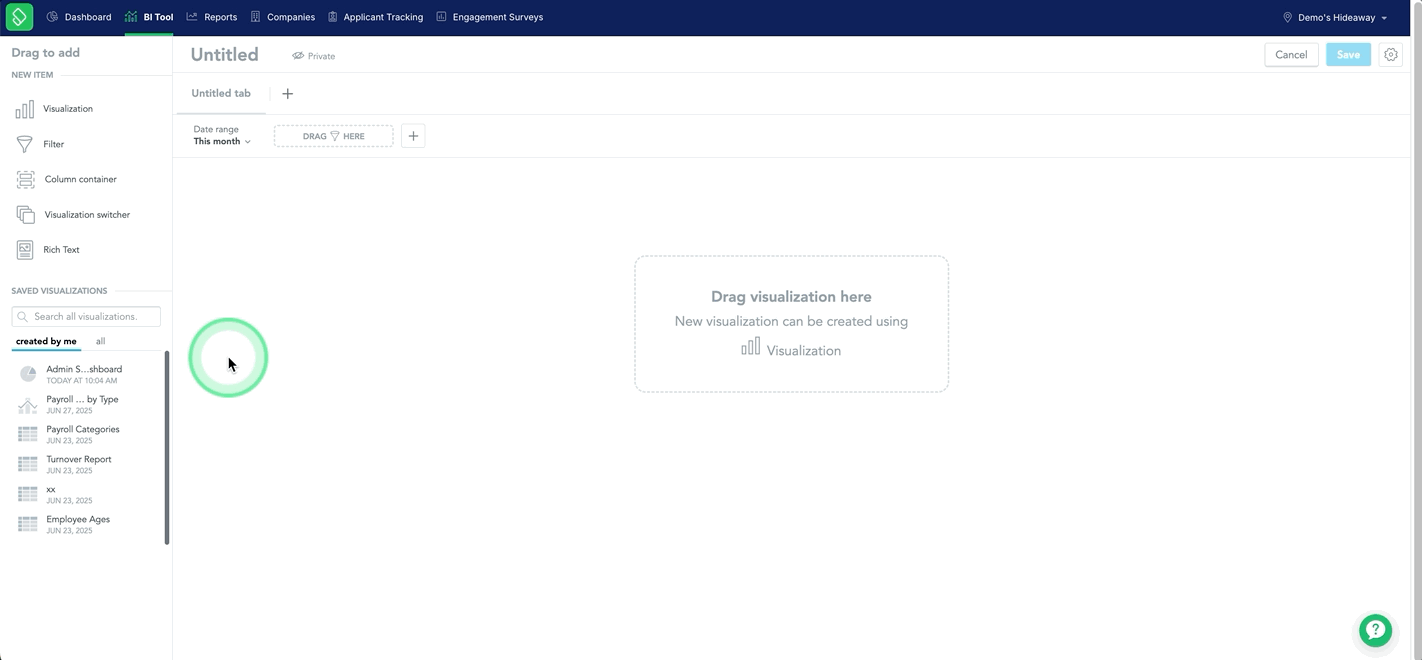 Adding a Visualization to a Dashboard.gif