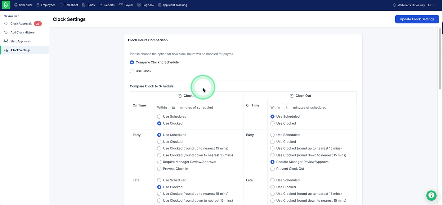 Compare Clock to Schedule - On Time.gif