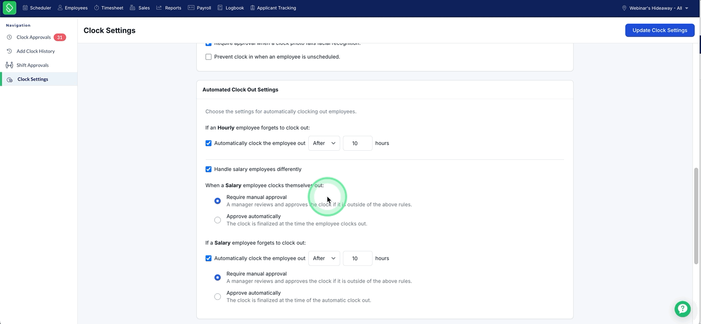 Automated Clock Out Settings - Salary Clock Themselves Out.gif