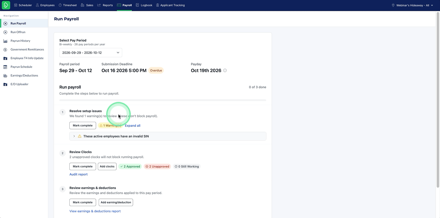 Resolve Setup Issues- Payroll Readiness Dashboard.gif